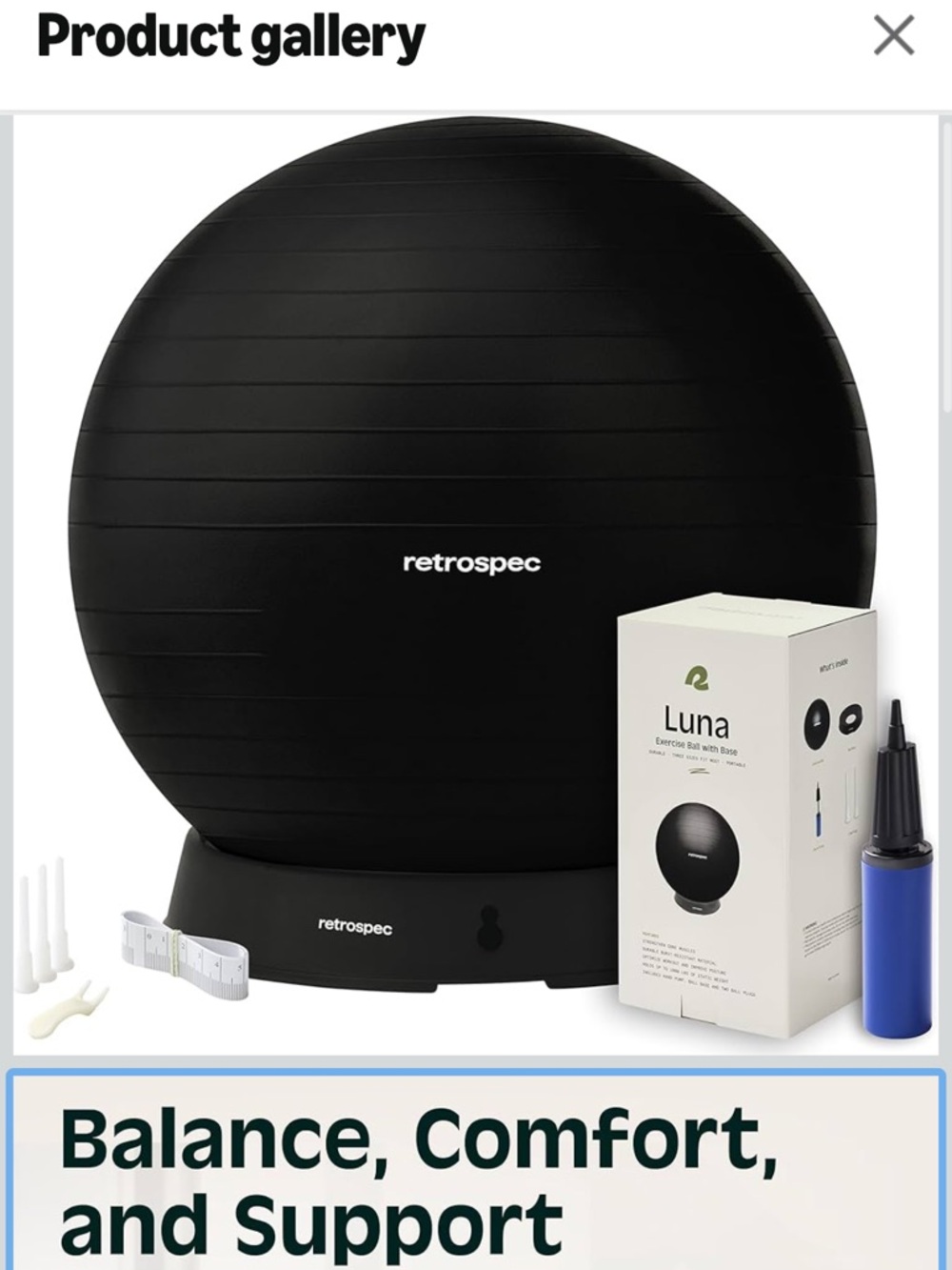 Retrospec Luna Exercise Ball Brand New never used!! ❤️ Great for pregnancy
